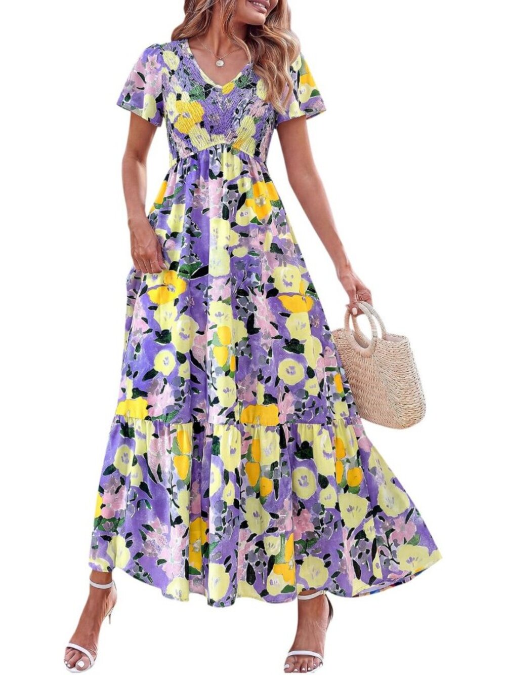 Floral Boho Maxi Dress for Women | Summer Vibes, Lightweight, Stylish